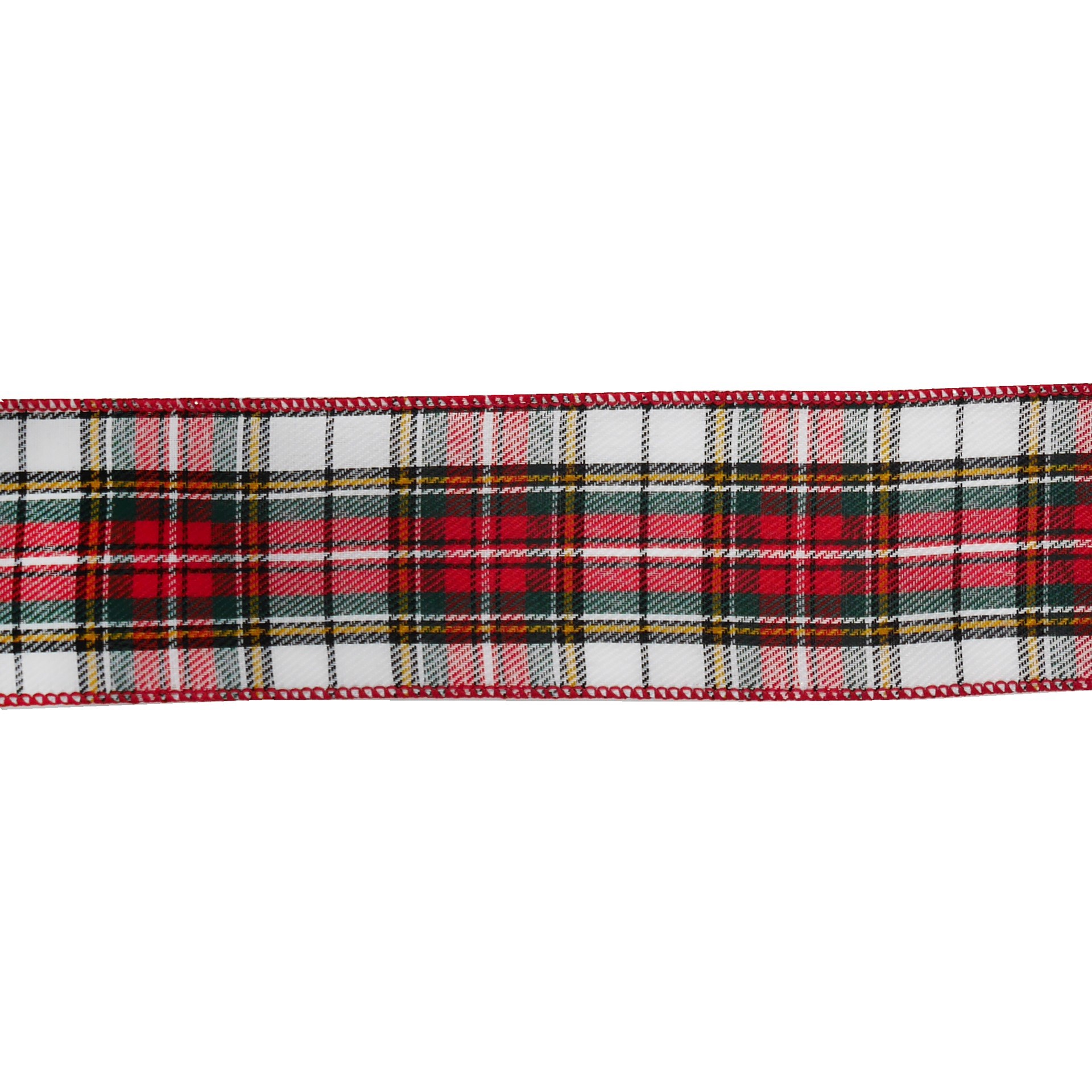 slide 2 of 3, 2.5" X 20ft. Red Plaid Wired Ribbon By Celebrate It, 2.5 in x 20 ft