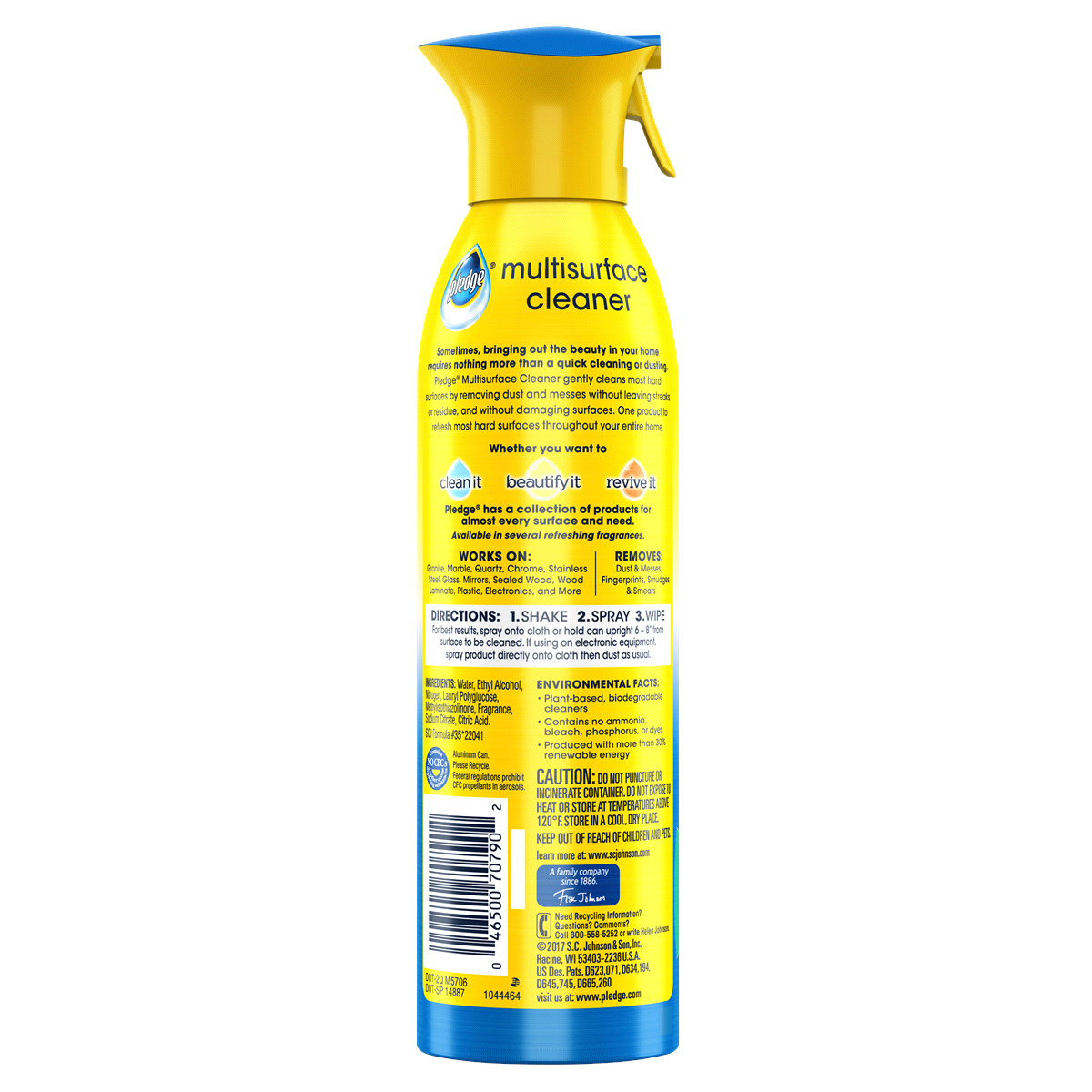 slide 2 of 2, Pledge Multi Surface Everyday Cleaner, Rainshower, 9.7 oz