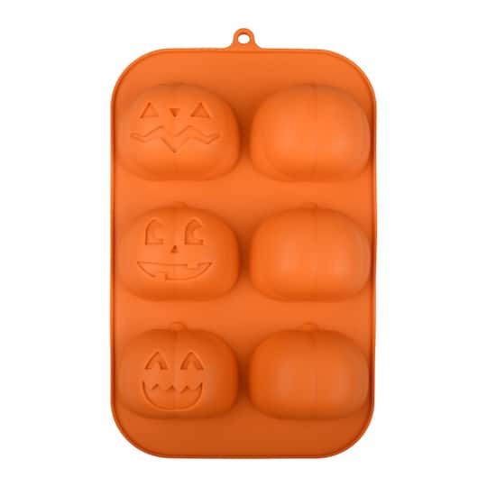 slide 1 of 4, Jack-O'-Lantern 3d Silicone Treat Mold By Makery, 11 in x 1.18 in