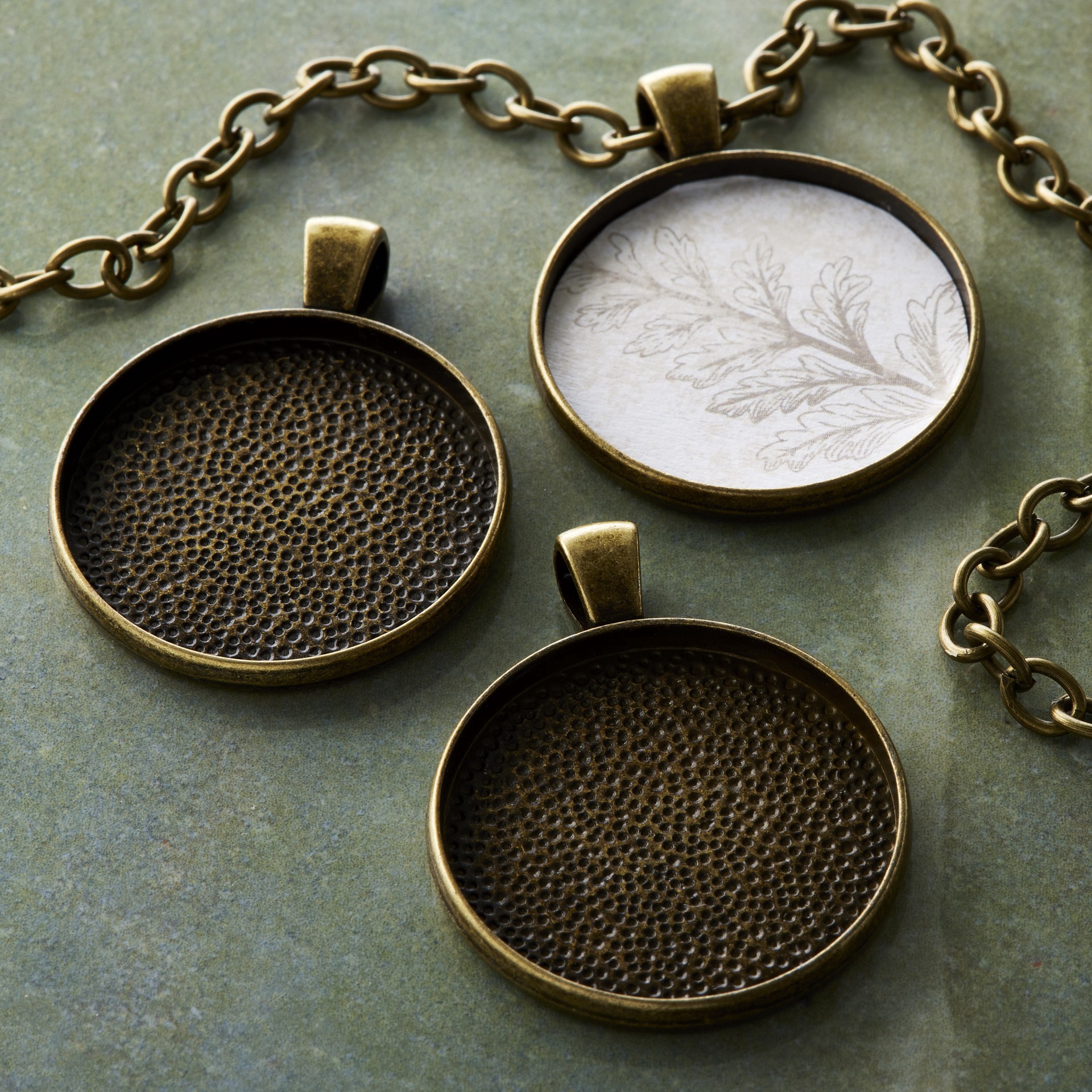 slide 2 of 3, Found Objects Round Frame Charms By Bead Landing, 1 ct