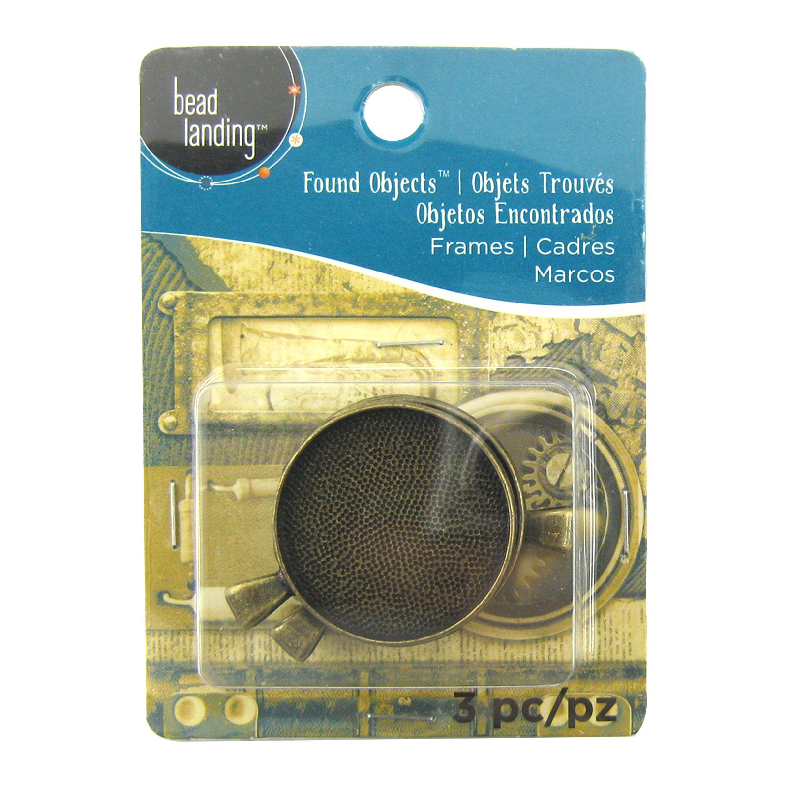 slide 3 of 3, Found Objects Round Frame Charms By Bead Landing, 1 ct