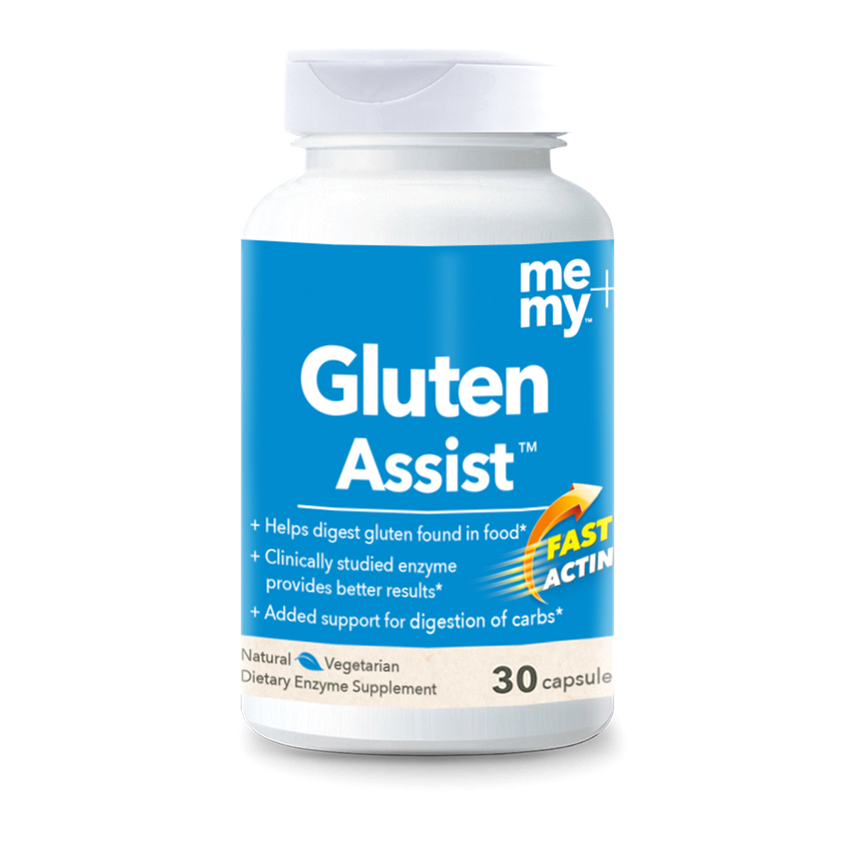 slide 2 of 5, Me + My Me+My Gluten Assist Dietary Enzyme Supplement, 30 ct