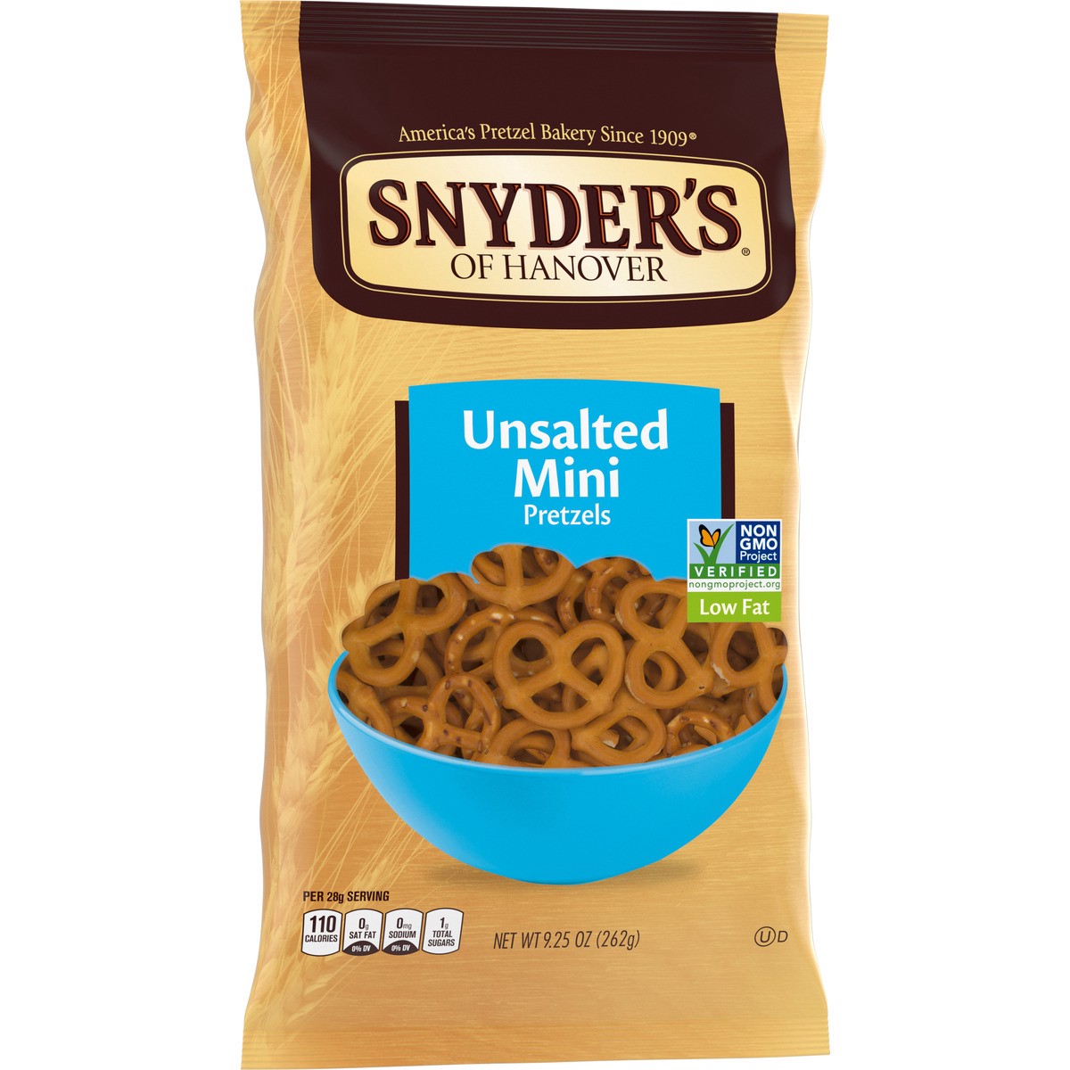 slide 9 of 11, Snyder's of Hanover Pretzels - Mini Unsalted, 9.25 oz