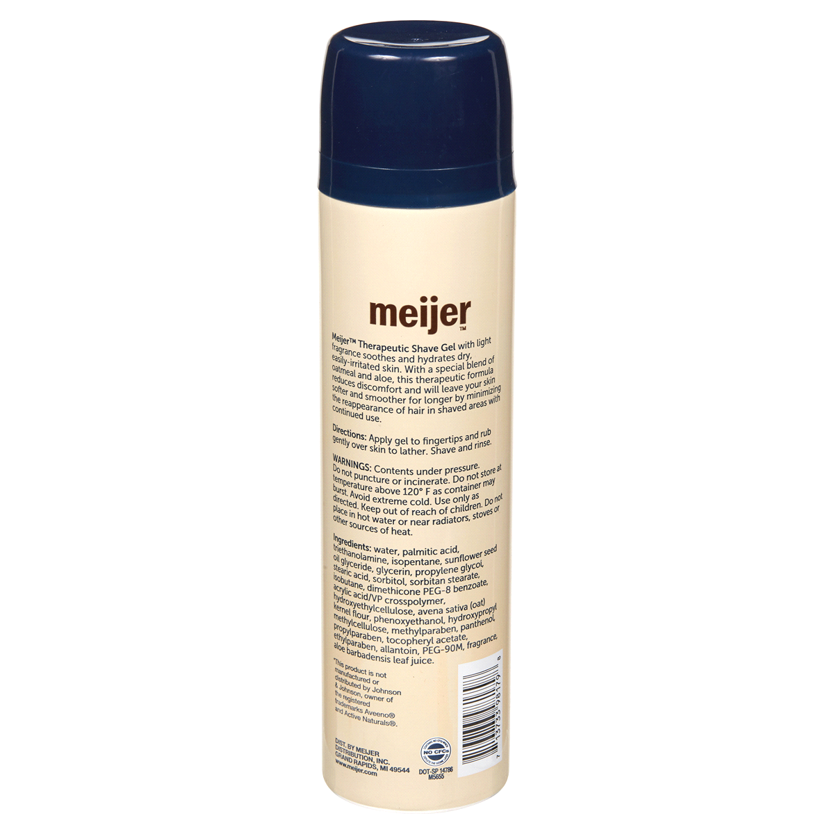 slide 2 of 2, Meijer Therapeutic Shave Gel for Men, with Oatmeal Extract, 7 oz