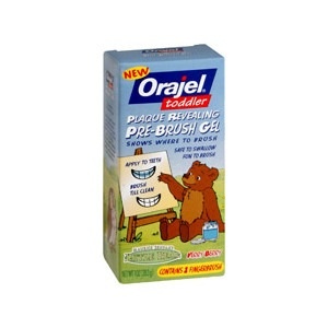 slide 1 of 1, Orajel Toddler Plaque Revealing Pre-Brush Gel Verry Berry, 1 oz