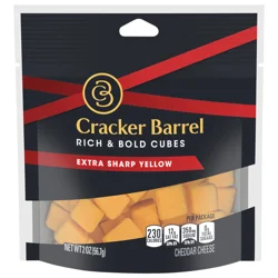 Cracker Barrel Extra Sharp Yellow Cheddar Snacking Cubes Refrigerated