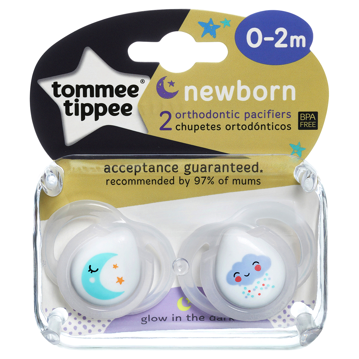 slide 12 of 15, Tommee Tippee Closer to Nature - Night 0-2M, 2 ct