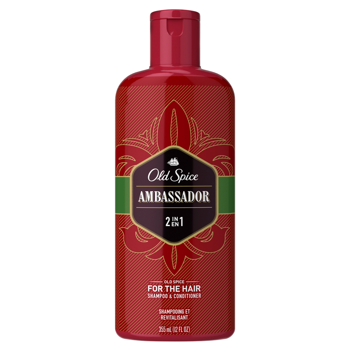 slide 2 of 3, Old Spice Ambassador Mens 2-In-1 Shampoo and Conditioner, 12 fl oz