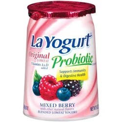 La Yogurt Mixed Berry Blended Lowfat Yogurt Original - 6 oz