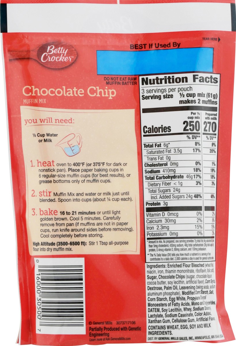 slide 3 of 11, Betty Crocker Chocolate Chip Muffin Mix, 6.5 oz, 6.5 oz