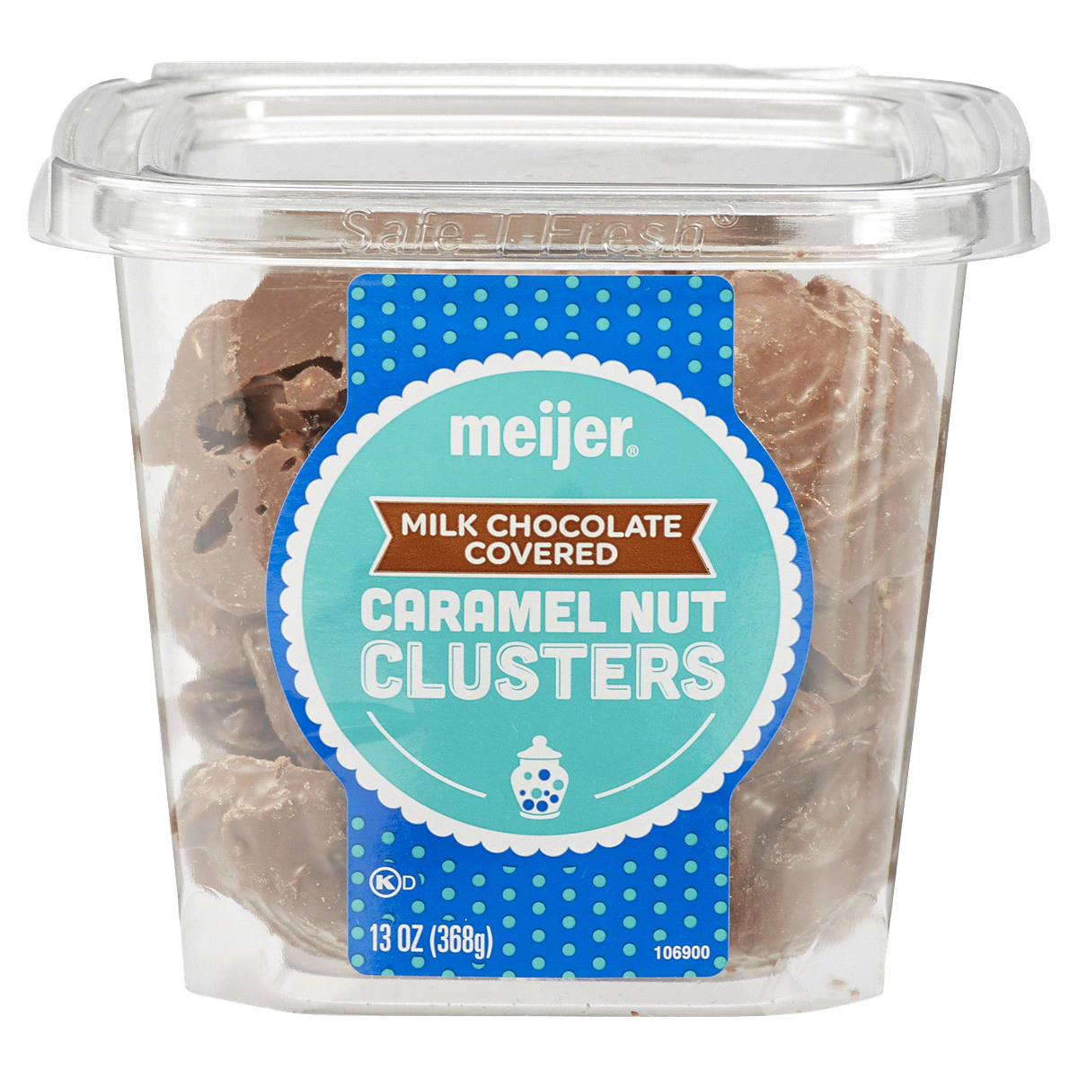 slide 1 of 2, Meijer Milk Chocolate Caramel Nut Clusters, 13 oz