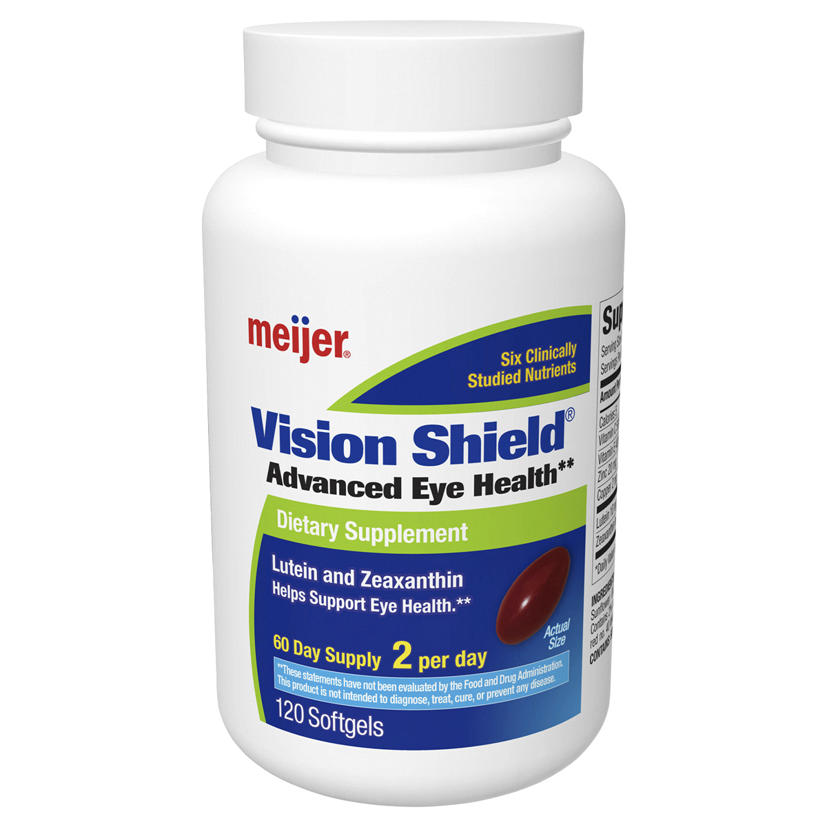 slide 2 of 2, Meijer Vision Shield Advanced Eye Health Softgel, 120 ct