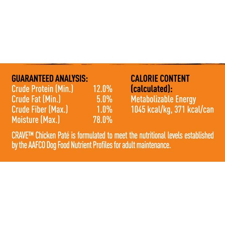 slide 5 of 7, Crave Grain Free Paté Wet Dog Food Chicken, 12.5 oz