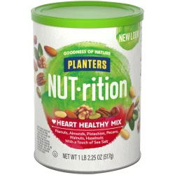 NUT-rition Heart Healthy Nut Mix with Peanuts, Almonds, Pistachios, Pecans, Walnuts, Hazelnuts & Sea Salt