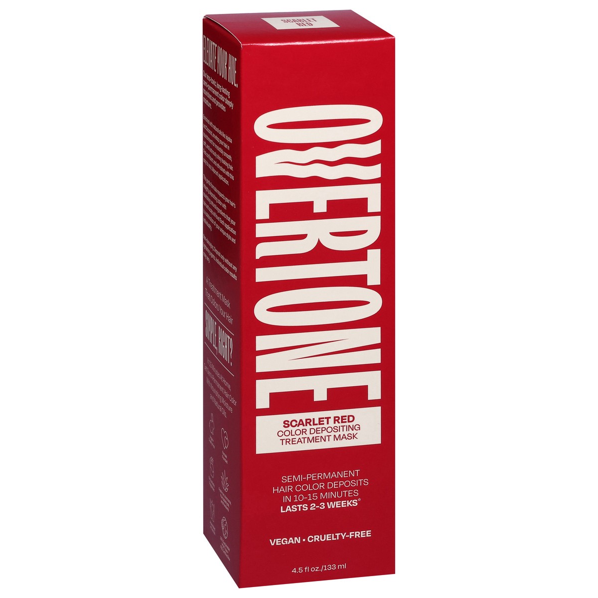 slide 10 of 13, Overtone Scarlet Red Color Depositing Treatment Mask 4.5 fl oz, 4.5 fl oz