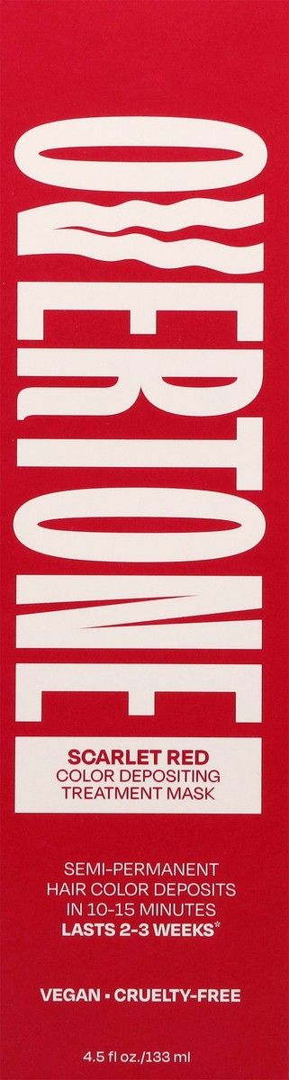 slide 4 of 13, Overtone Scarlet Red Color Depositing Treatment Mask 4.5 fl oz, 4.5 fl oz