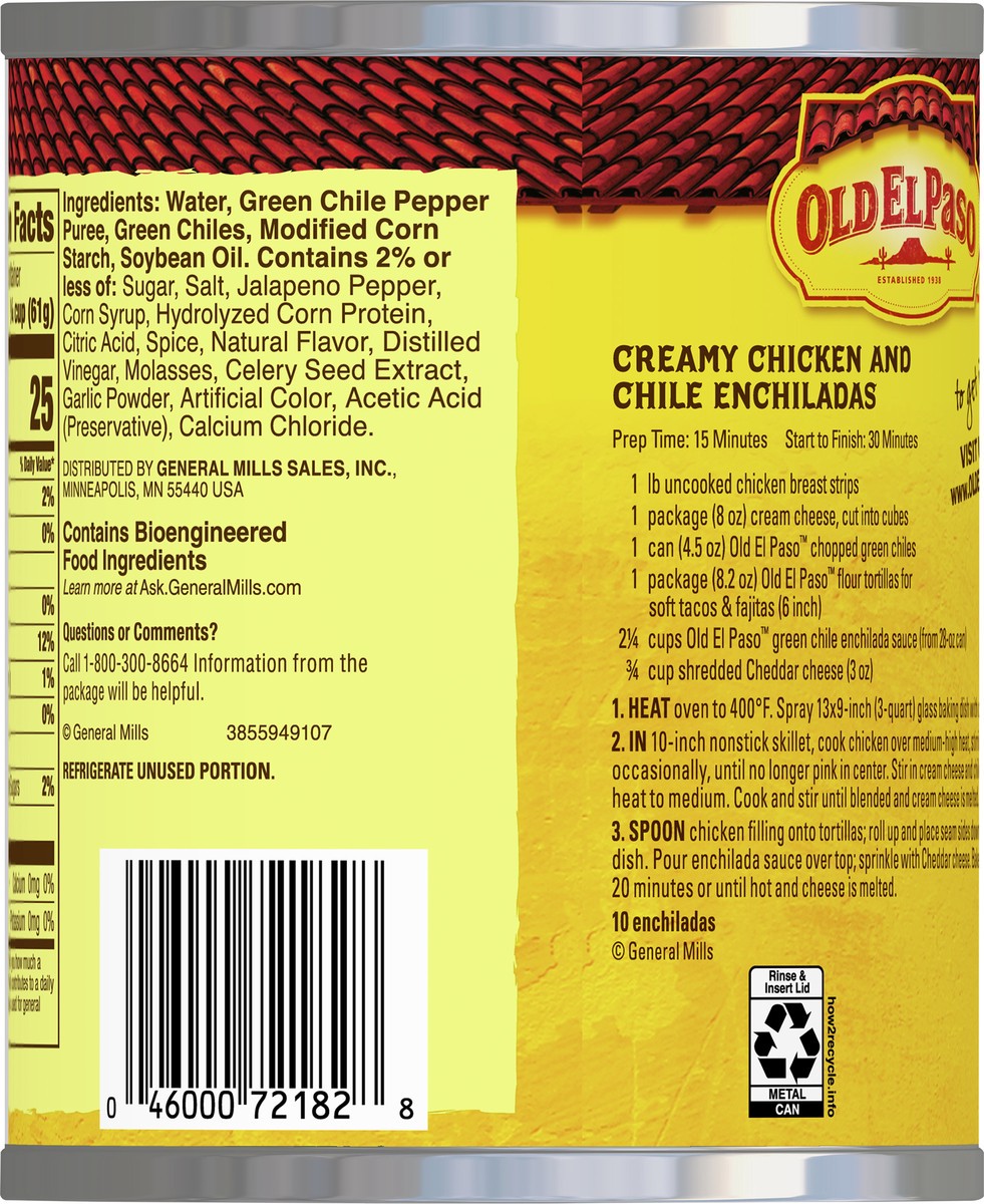 slide 4 of 9, Old El Paso Mild Green Chile Enchilada Sauce, Value Size, 28 oz., 28 oz