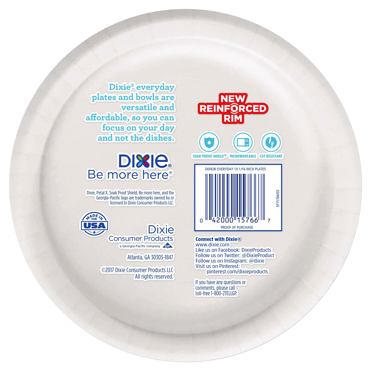 slide 3 of 4, Dixie Everyday 10 Inch White Paper Plates, 54 ct