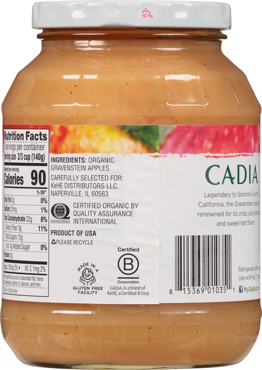 slide 8 of 14, Cadia Organic Gravenstein Apple Sauce 24 oz, 24 oz