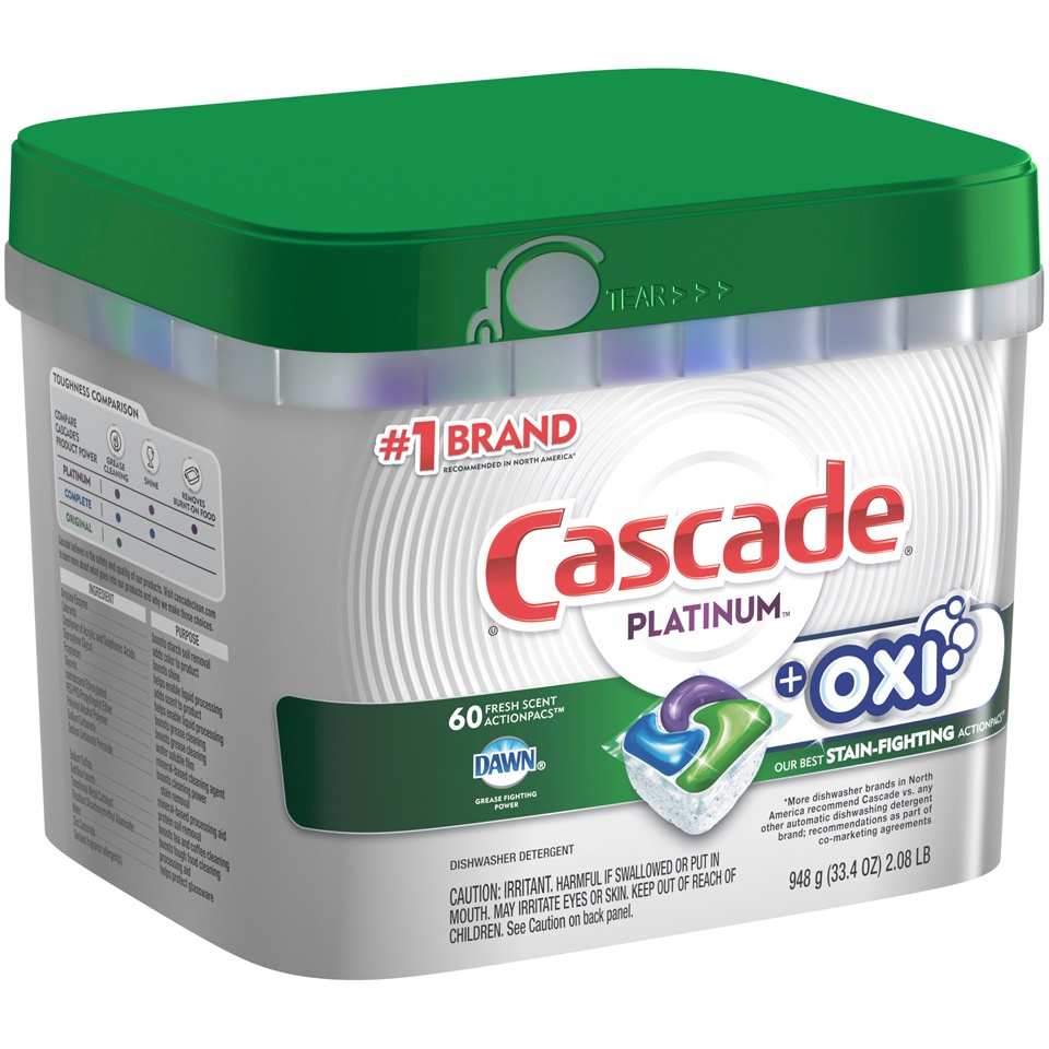 slide 2 of 2, Cascade Dishwasher Detergent 948 g, 948 gram