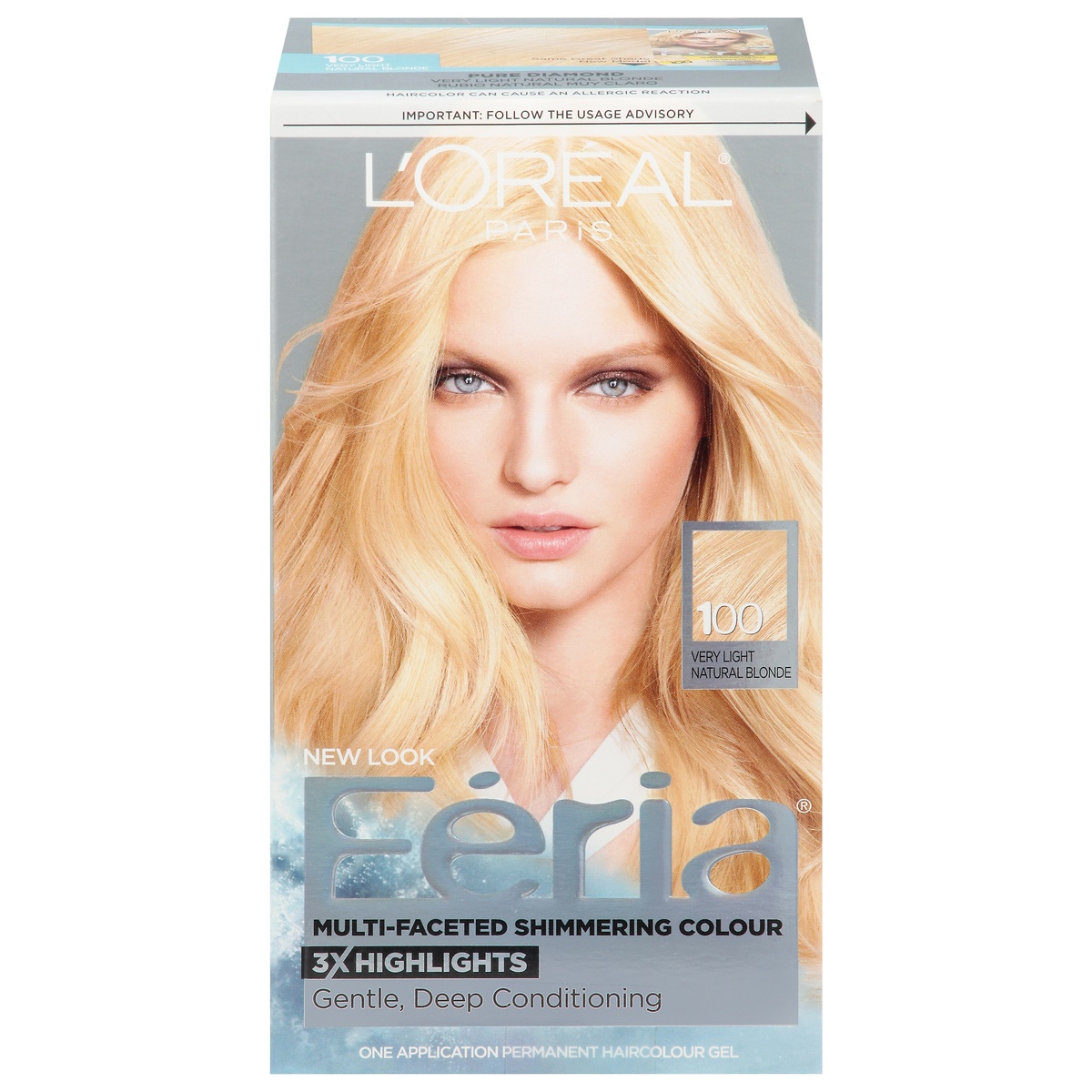 slide 1 of 1, L'Oréal Feria Multi-Faceted Shimmering Color - 100 Very Light Natural Blonde, 1 ct