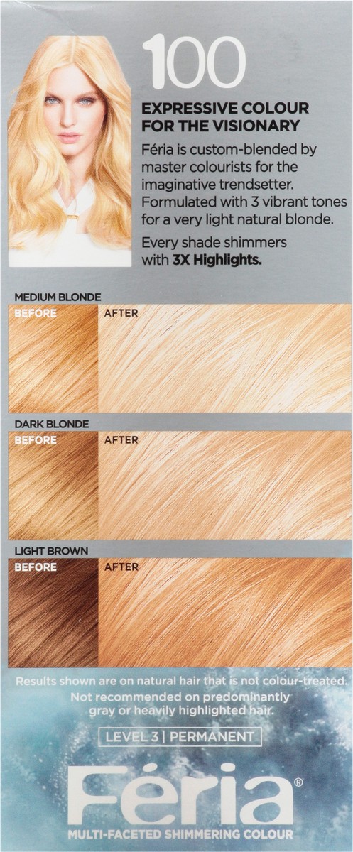 slide 9 of 11, L'Oréal Fería Very Light Natural Blonde 100 Permanent Haircolour Gel 1 ea, 1 ct