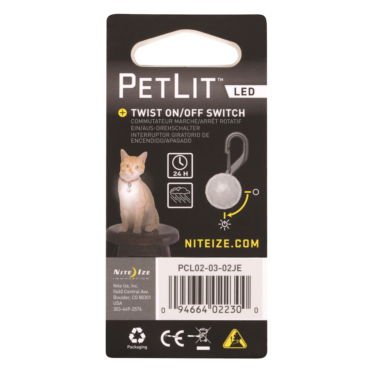 slide 4 of 4, Nite Ize PetLit LED Jewel Collar Light, 1 ct
