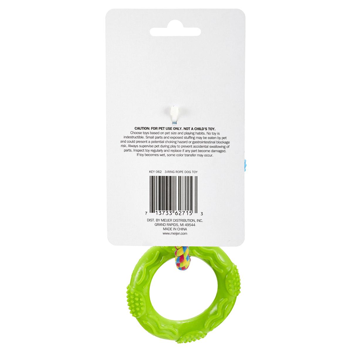 slide 2 of 2, Meijer Lil Pipsqueaks 3 Ring Rope Dog Toy, 1 ct