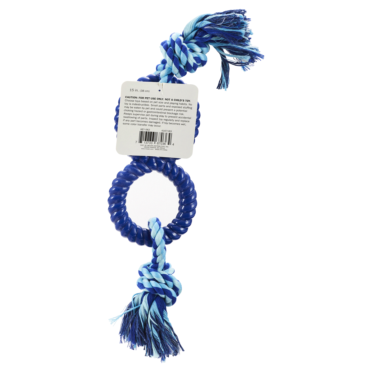 slide 2 of 2, Meijer Figure 8 TPR Tug Rope Dog Toy, 15 in, 1 ct