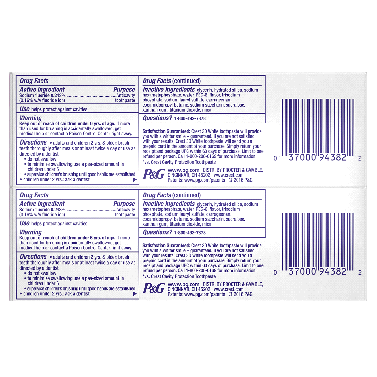 slide 2 of 2, Crest Toothpaste 2 ea, 2 ct