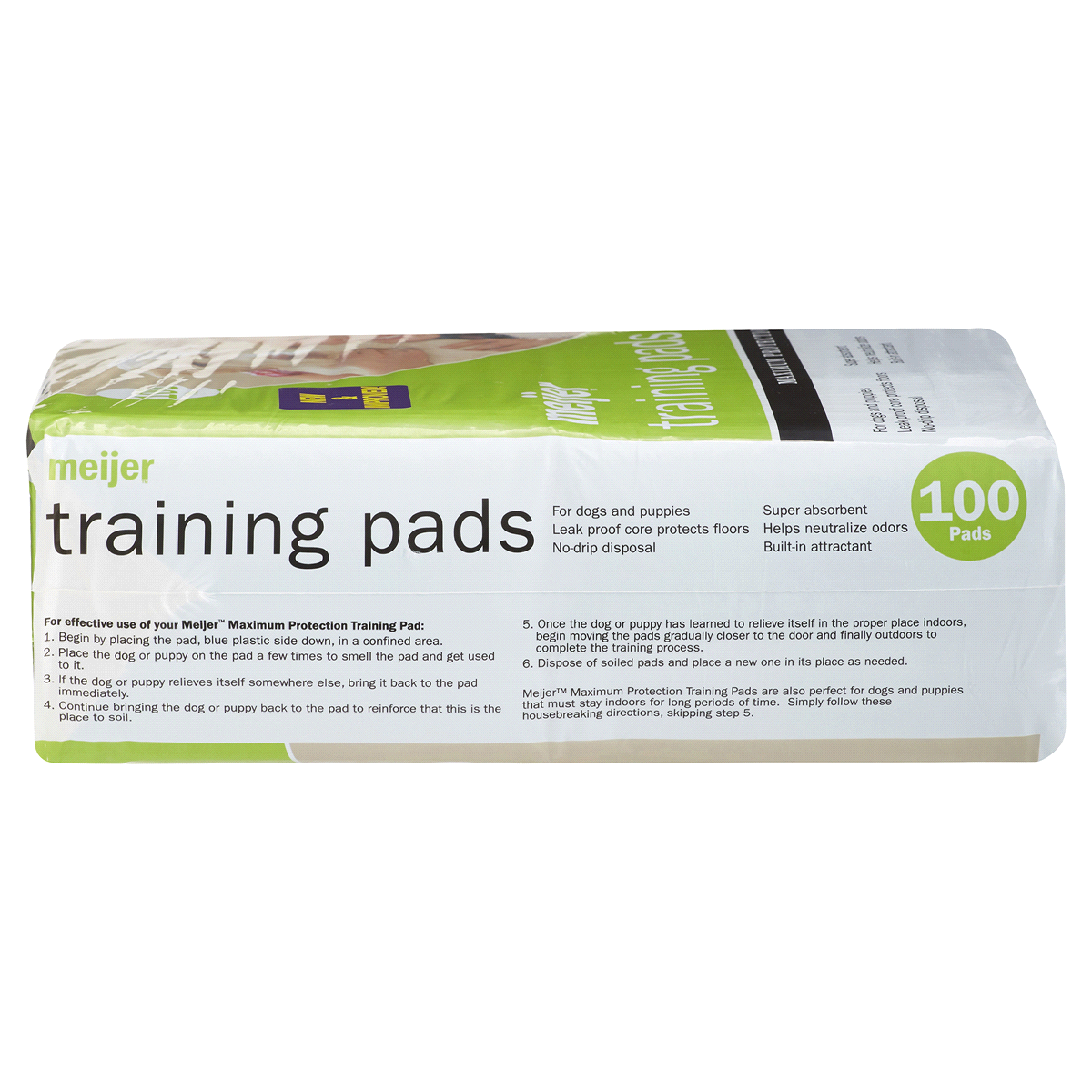 slide 2 of 2, Meijer Dog Training Pads, 100 ct
