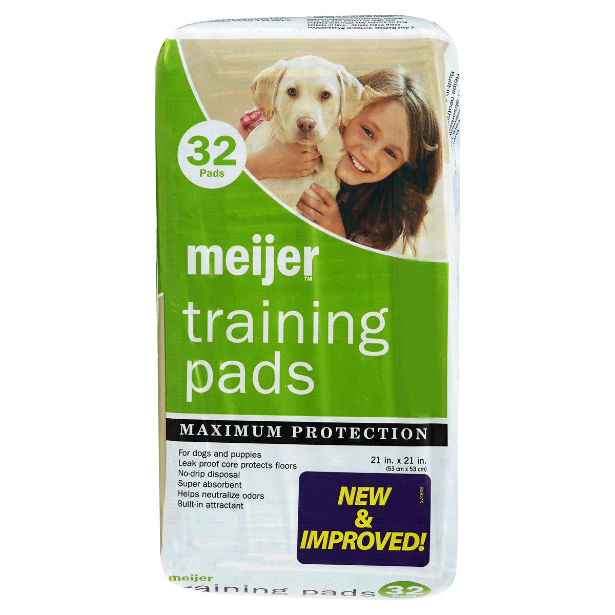 slide 2 of 3, Meijer Dog Training Pads, 32 ct; 21 in x 21 in