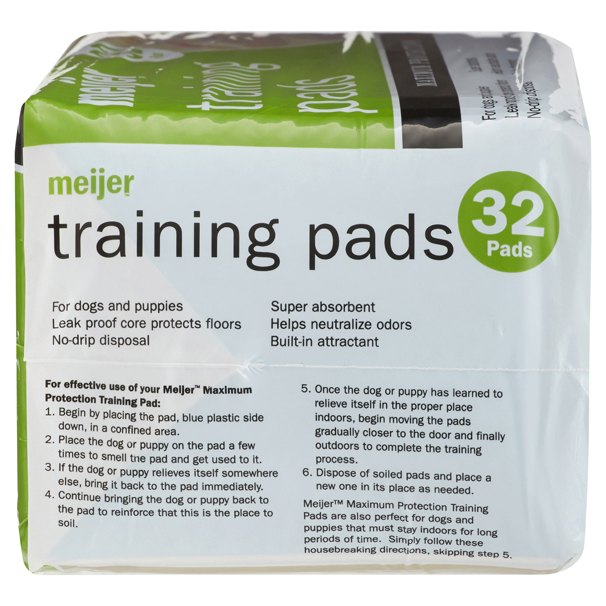 slide 3 of 3, Meijer Dog Training Pads, 32 ct; 21 in x 21 in