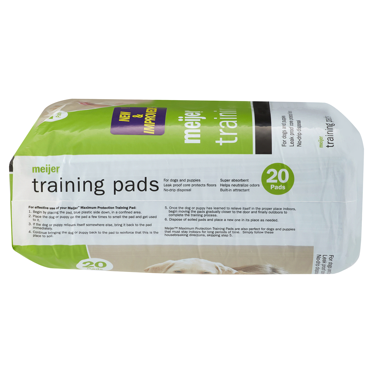 slide 4 of 4, Meijer XL Puppy Training Pads, 20 ct