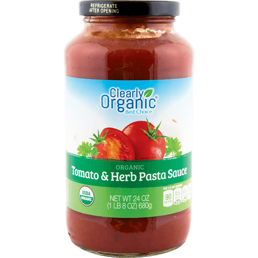 slide 1 of 1, Clearly Organic Organic Tomato & Herb Pasta Sauce, 24 oz