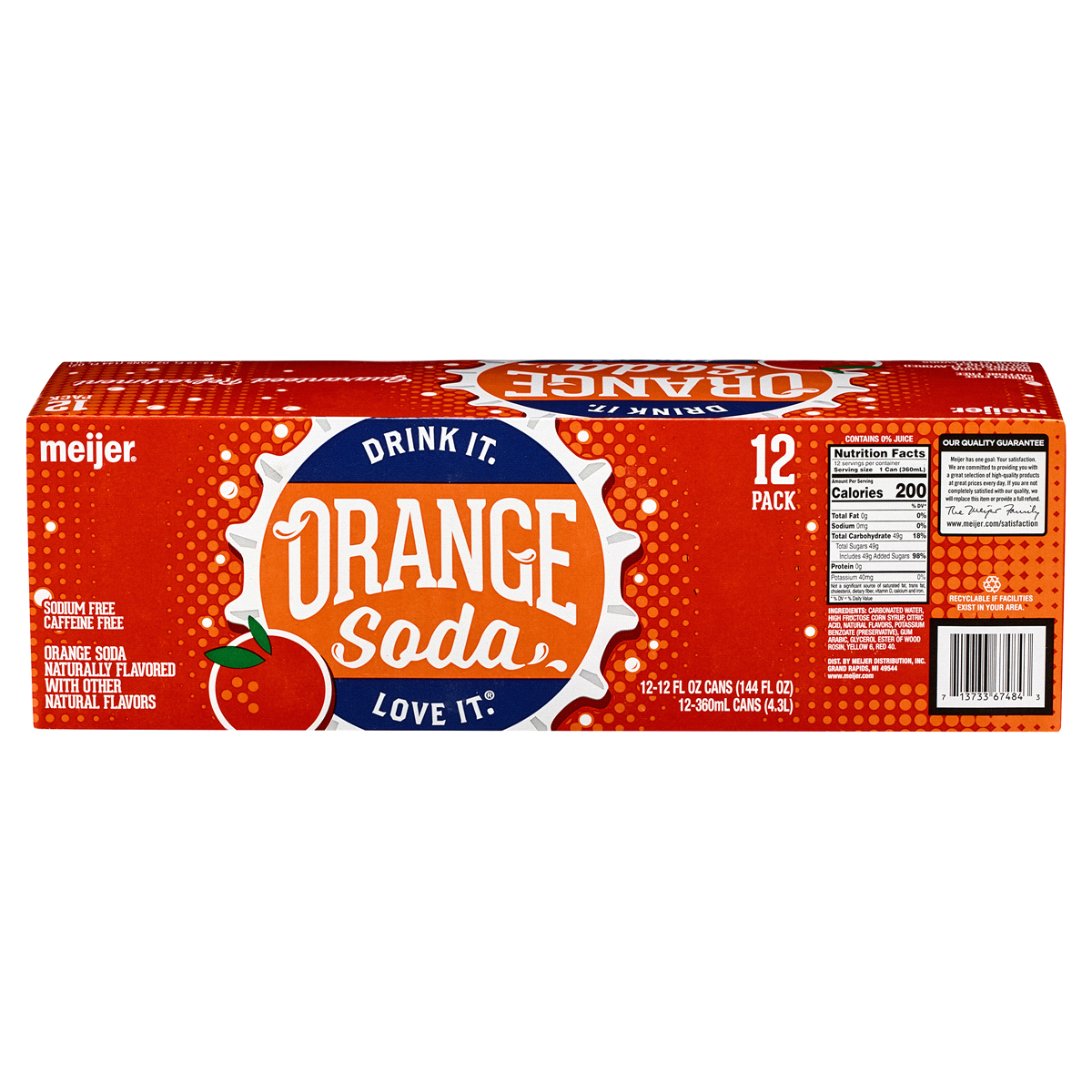 slide 2 of 2, Meijer Orange Soda Cans, 12 ct