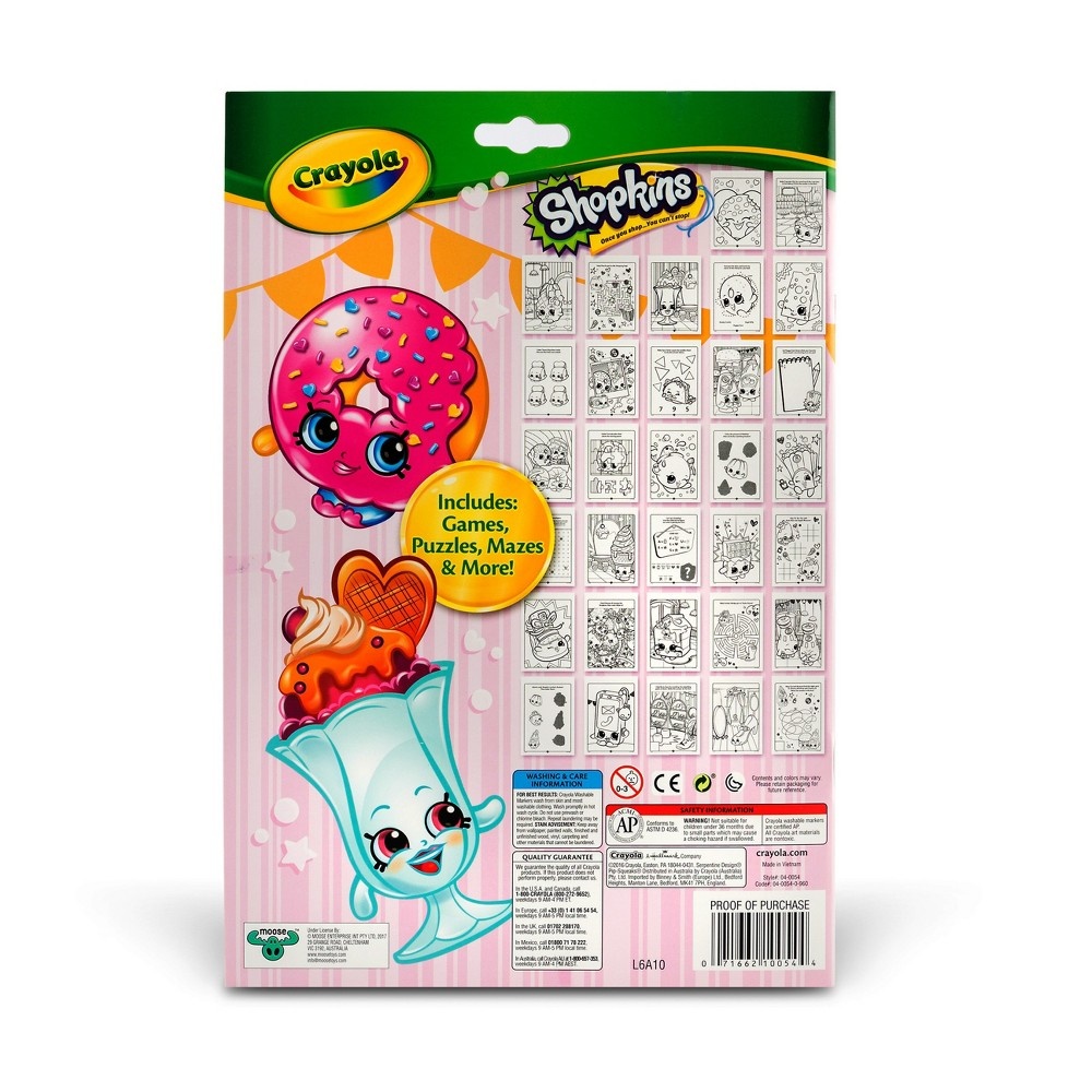 slide 4 of 6, Crayola Shopkins Coloring & Activity Pad W/Markers, 1 ct