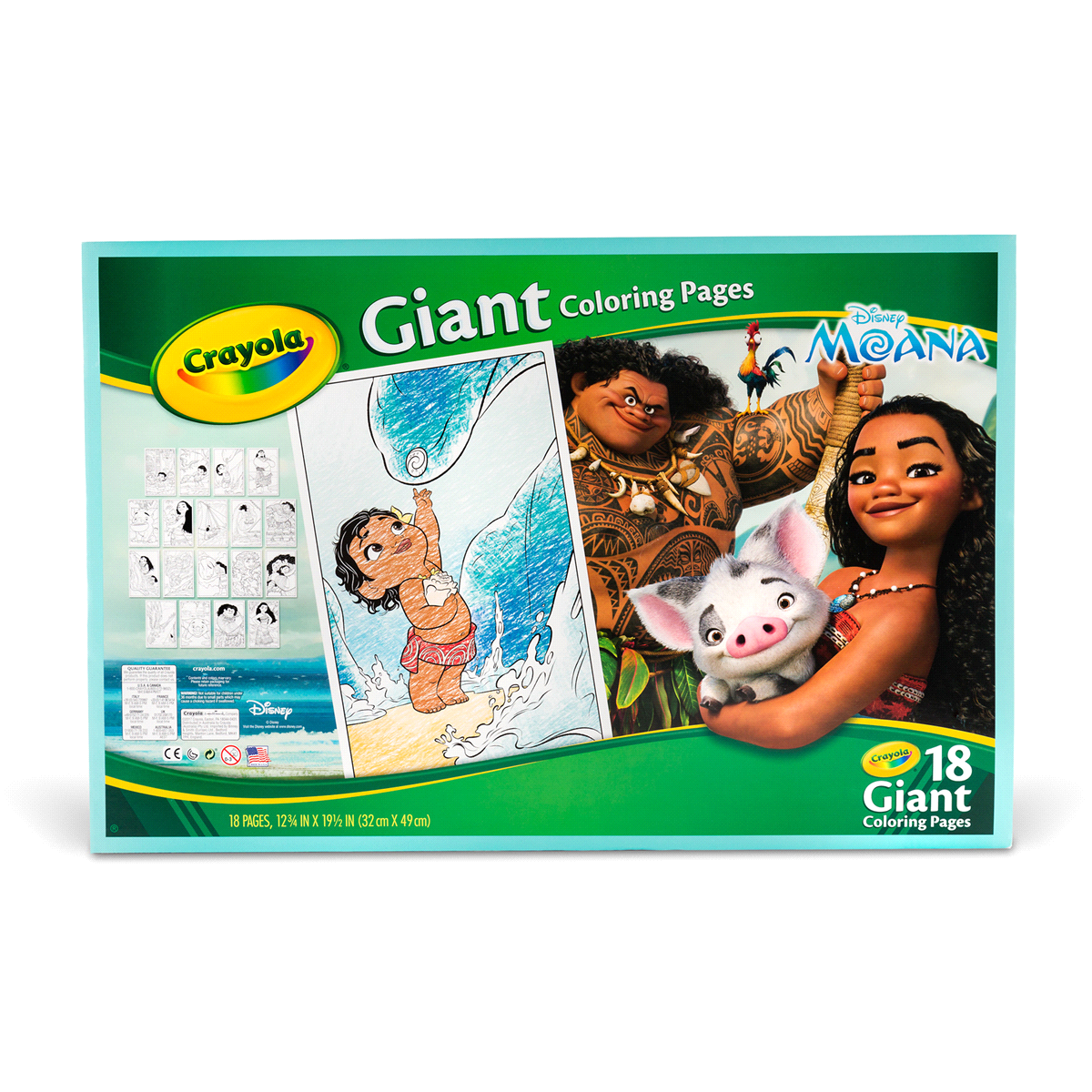 slide 3 of 7, Crayola Moana Giant Coloring Pages, 1 ct