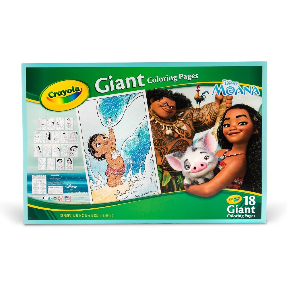 slide 5 of 7, Crayola Moana Giant Coloring Pages, 1 ct