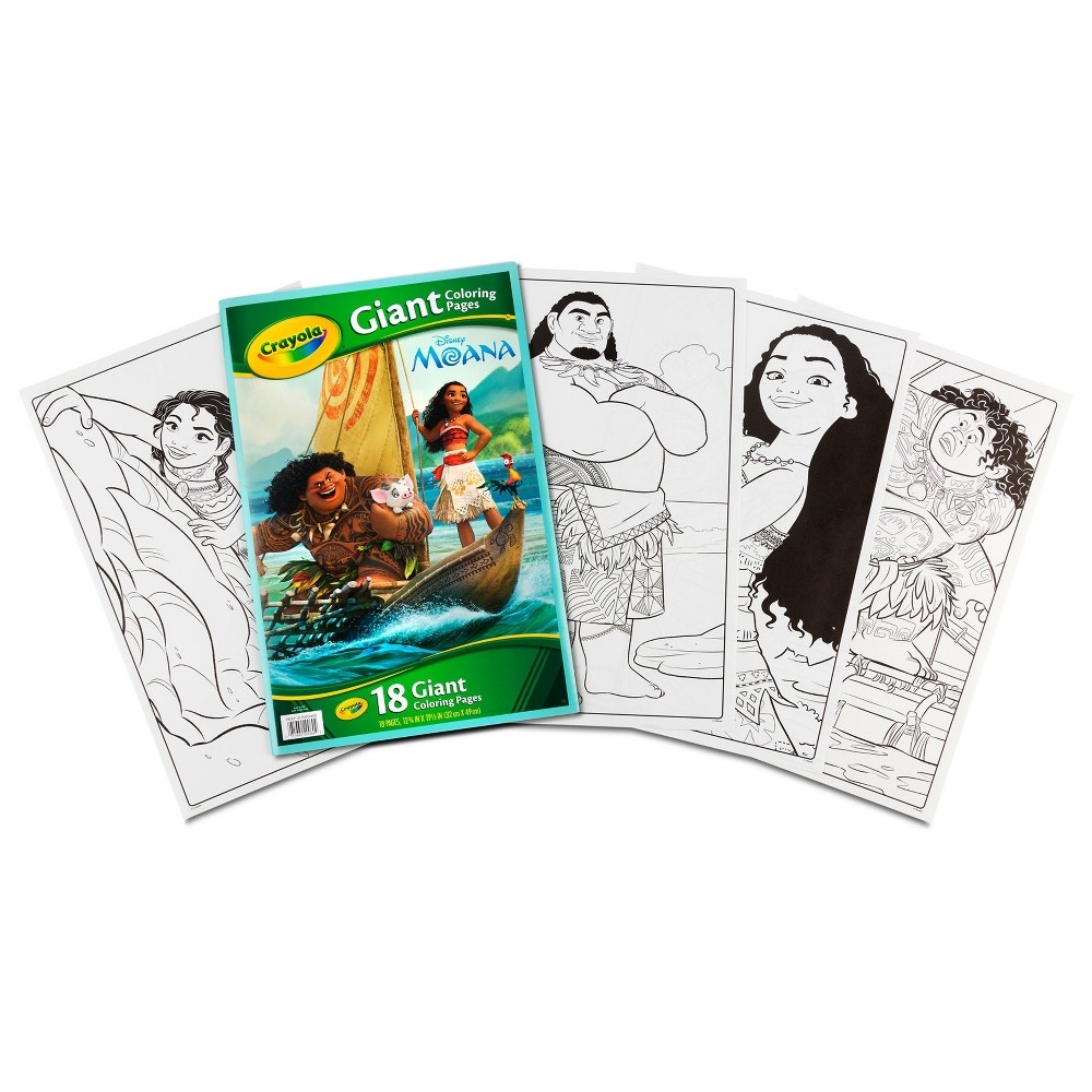 slide 6 of 7, Crayola Moana Giant Coloring Pages, 1 ct