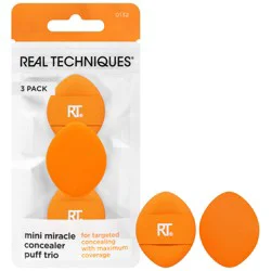 Real Techniques Mini Miracle Concealer Puff Trio, 3 Count