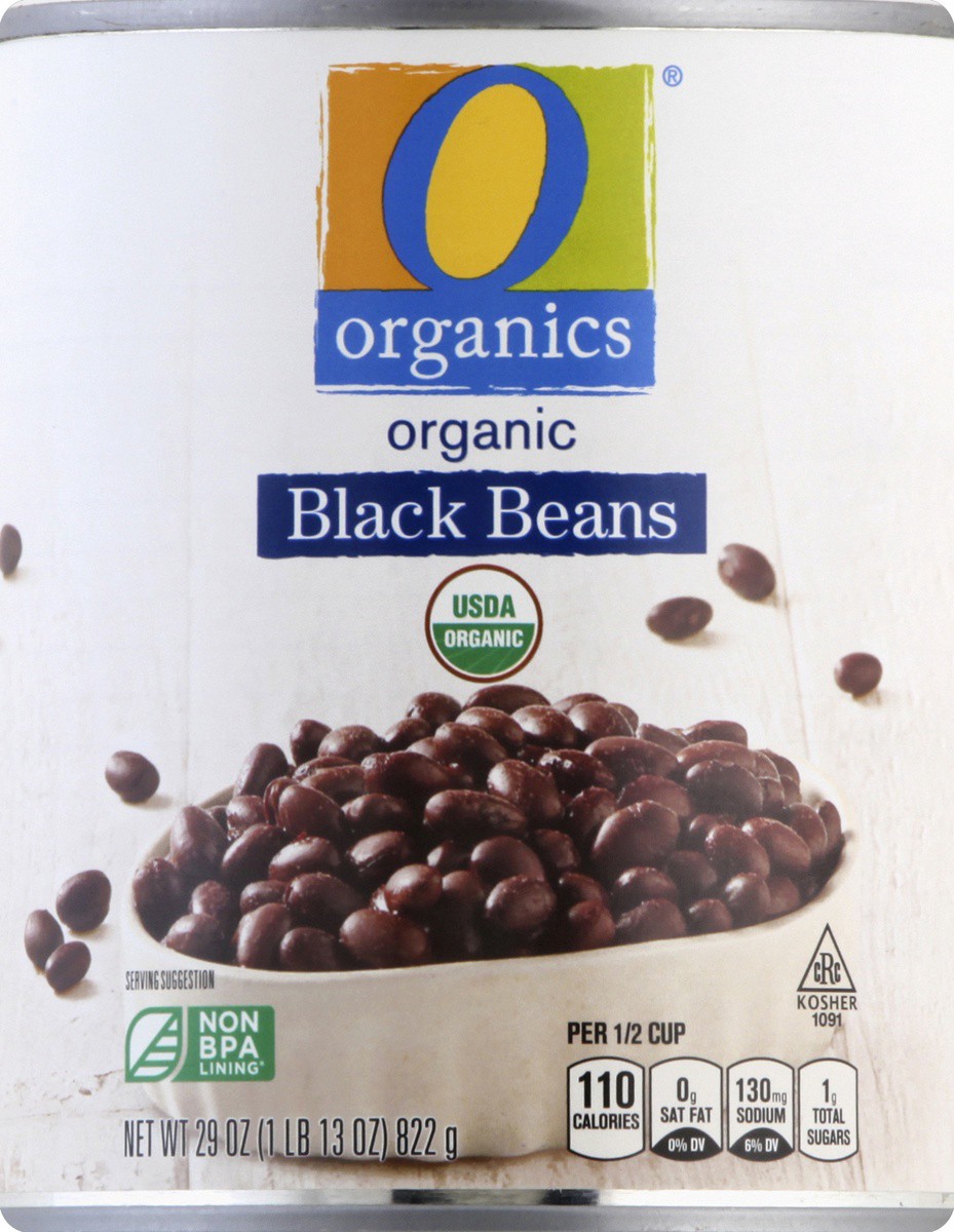 slide 5 of 7, O Organics Beans Black, 29 oz