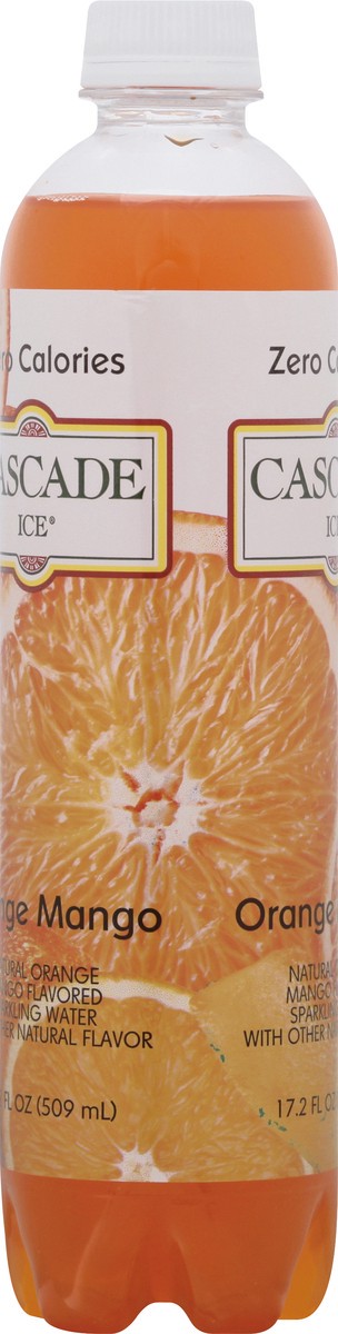 slide 5 of 8, Cascade Ice Zero Calories Orange Mango Sparkling Water 17.2 fl oz Bottle, 17.2 fl oz