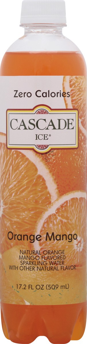slide 7 of 8, Cascade Ice Zero Calories Orange Mango Sparkling Water 17.2 fl oz Bottle, 17.2 fl oz