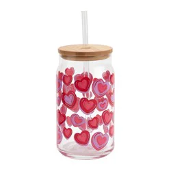 Holiday Home Valentine's Soda Can Sipper Hearts
