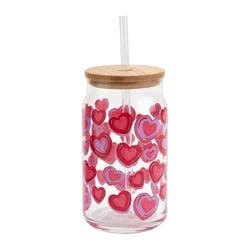 Holiday Home Valentine's Soda Can Sipper Hearts