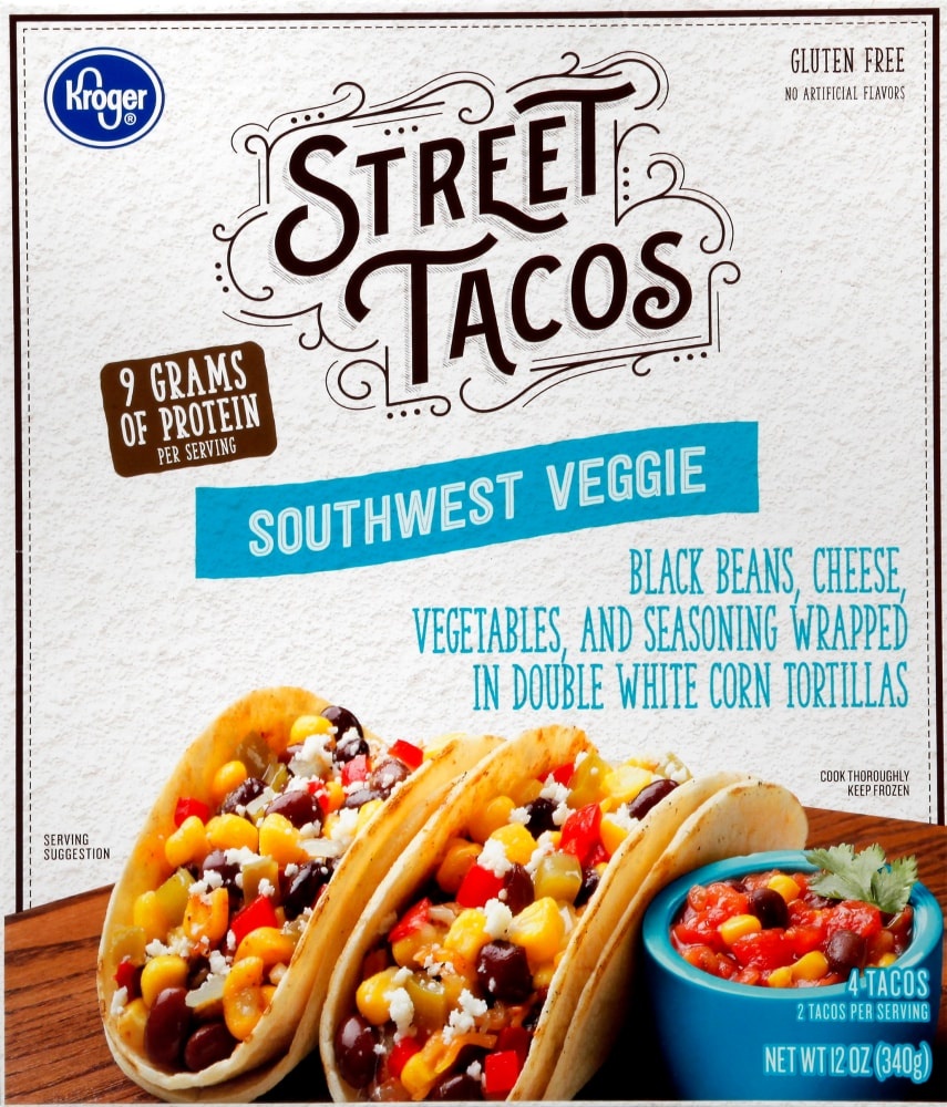 slide 1 of 1, Kroger Southwest Veggie Street Tacos, 12 oz