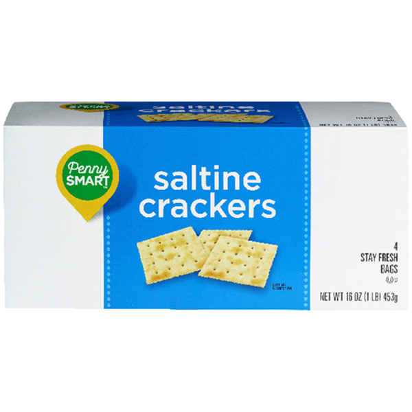 slide 1 of 1, Penny Smart Saltine Crackers, 16 oz