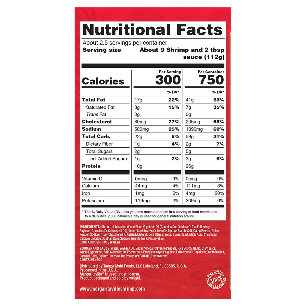 slide 4 of 5, Margaritaville Brewing Co. Boomerang Shrimp, 10 oz