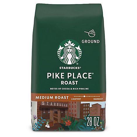 slide 1 of 1, Starbucks Pike Place Roast 100% Arabica Medium Roast Ground Coffee Bag - 28 Oz, 28 oz